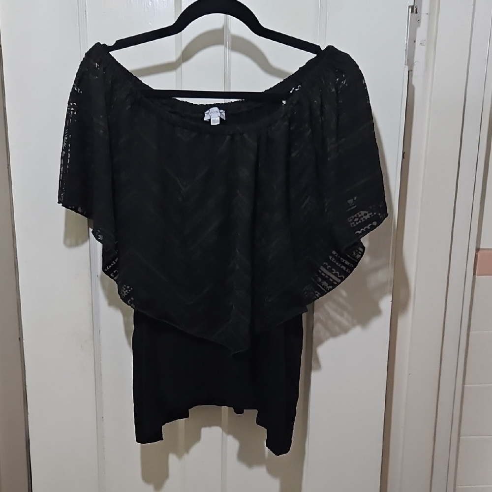 Avenue Black Off-Shoulder Top 18/20